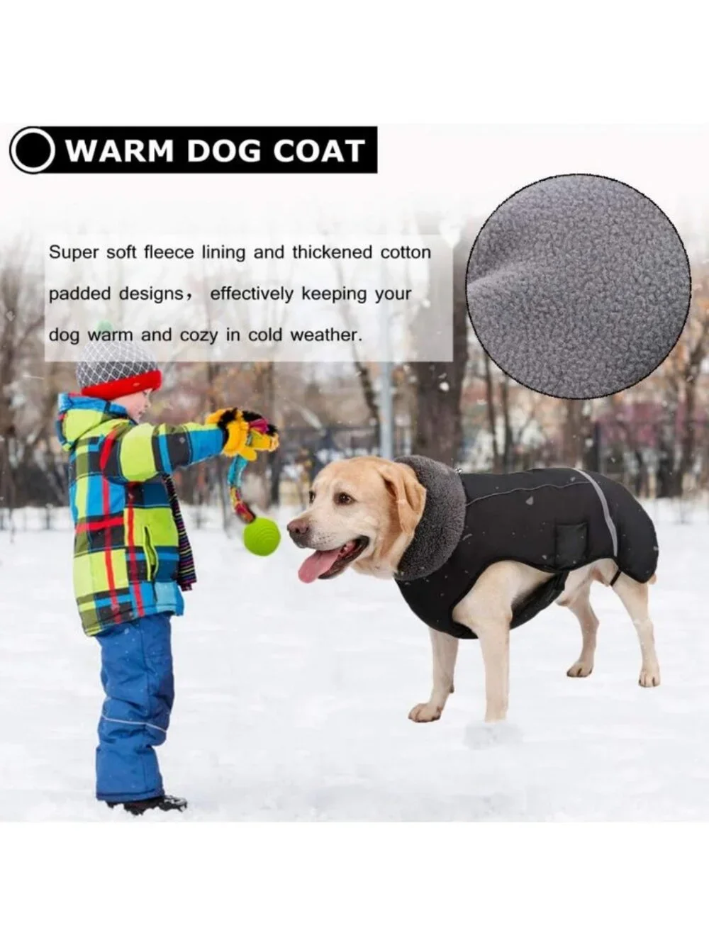 Cozy Waterproof Reflective Dog Coat - Warm Winter Jacket for Dogs